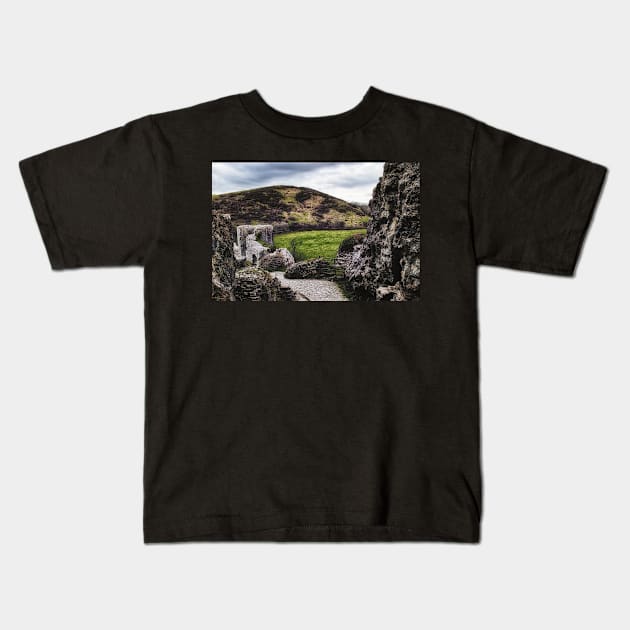 Path through the ruins Kids T-Shirt by InspiraImage